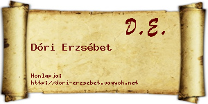 Dóri Erzsébet névjegykártya