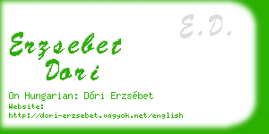 erzsebet dori business card